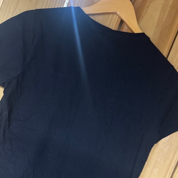 Black Graphic Tee with Red and White Print - Picture 3 of 3